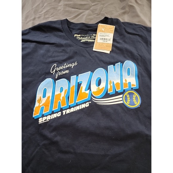Arizona Diamondbacks T Shirt XL Mens Navy Throwback Graphic Mitchell & Ness - Picture 2 of 8